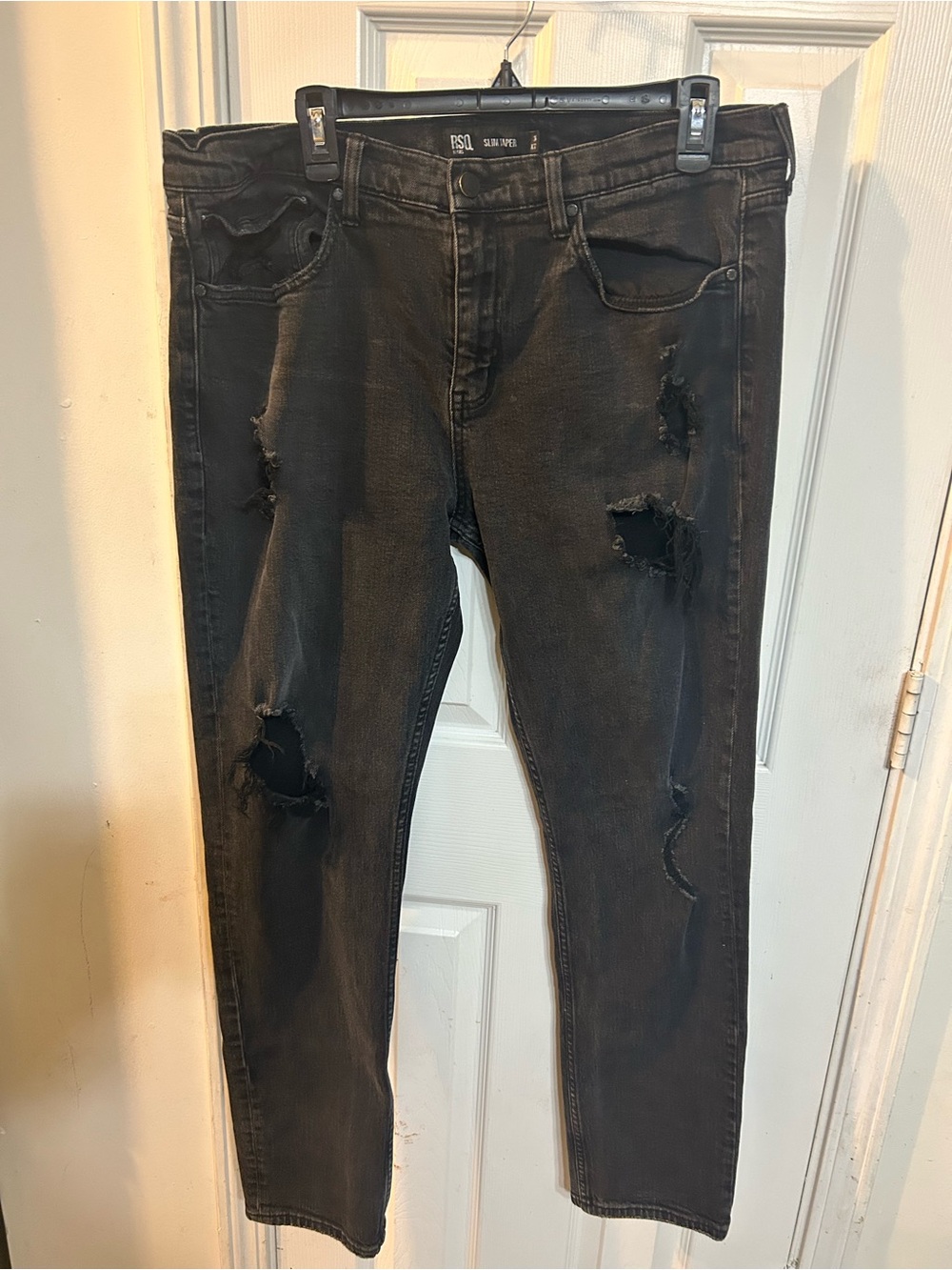 RSQ Black Distressed Skinny Jeans
